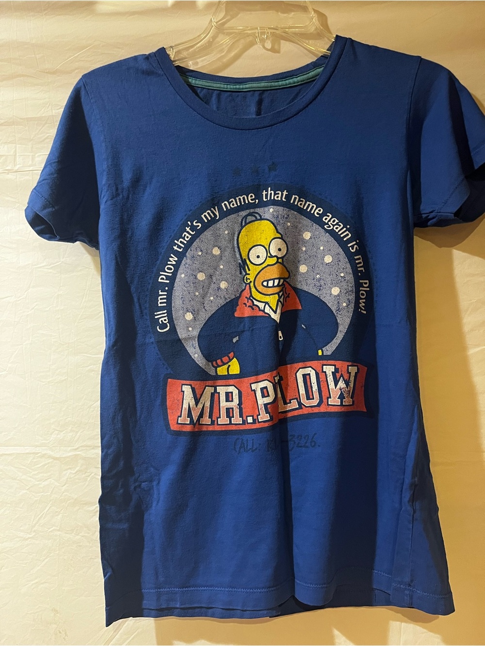 Threadless Blue "Mr. Plow" Short Sleeve Tee
